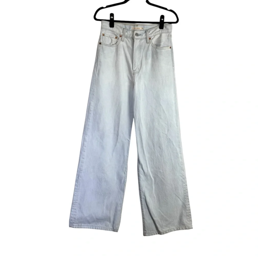 Levi's Women's Sky Blue Wide Leg Jeans - Picture 1 of 13